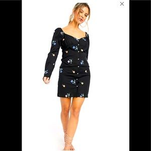 Asos embroidered floral dress